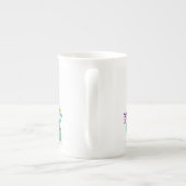 Cactus, waterverf porselein kop (Achterkant)