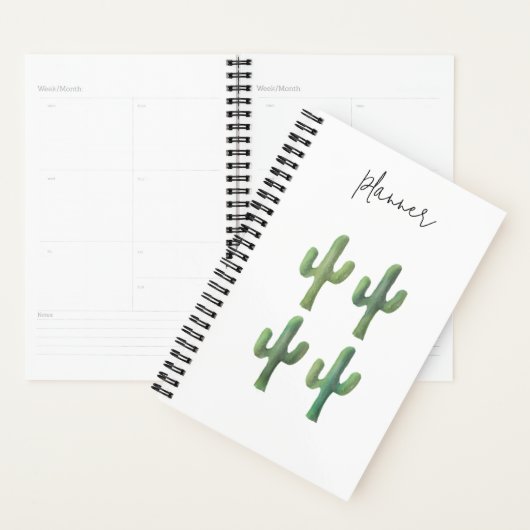 Cactus Waterverf Spiraalplanner 5.5 x 8.5 Planner (Display)