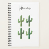 Cactus Waterverf Spiraalplanner 5.5 x 8.5 Planner (Voorkant)