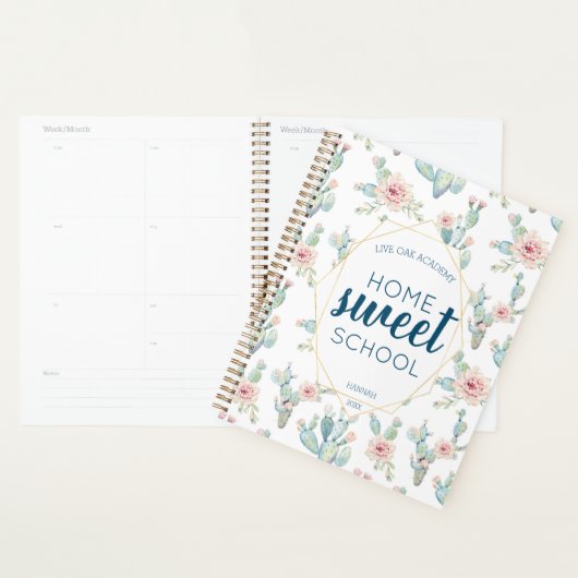 Cactus Waterverven Homeschool Docent Student Planner (Display)