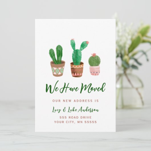 Cactus We hebben de Kaart van de aankondiging verp (Staand voorkant)