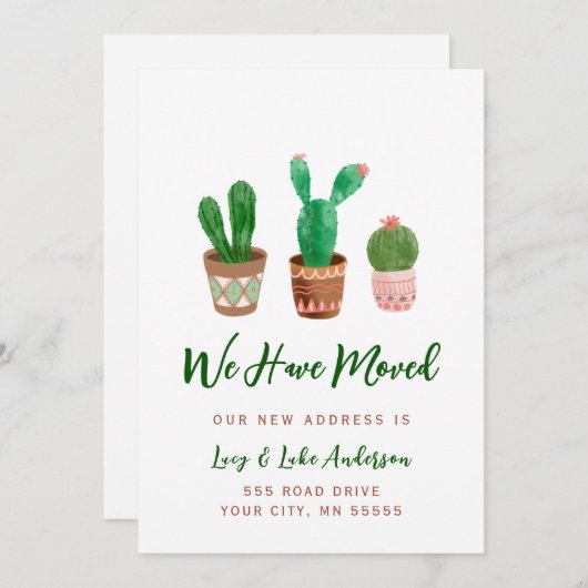 Cactus We hebben de Kaart van de aankondiging verp (Voorkant / Achterkant)