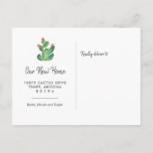 Cactus We hebben verhuisd Aankondiging Briefkaart (Achterkant)