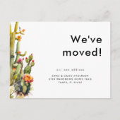 Cactus We zijn verhuisd Briefkaart (Voorkant)