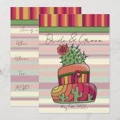 Cactus Wedding Cake Kaart (Voorkant / Achterkant)