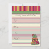 Cactus Wedding Cake "Save the Date" Kaart (Achterkant)