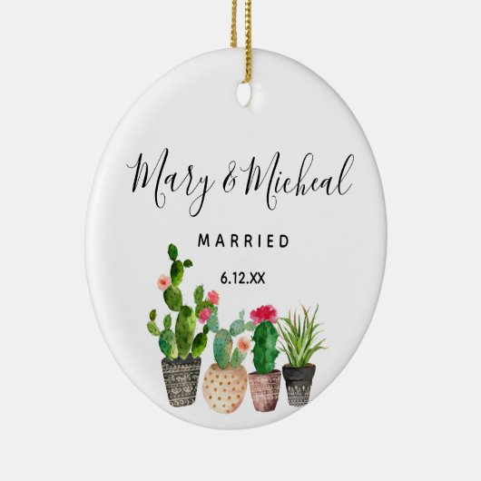 Cactus Wedding Ornament Gift (Rechts)