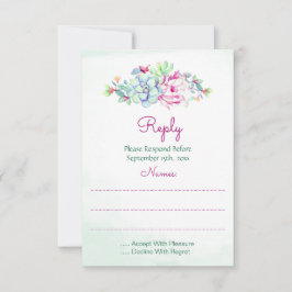 Cactus Wedding Reply Kaarten RSVP Kaartje
