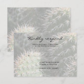 Cactus Wedding Response Card RSVP Kaartje (Voorkant / Achterkant)