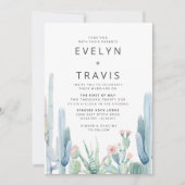 Cactus Wedding Uitnodiging (Voorkant)