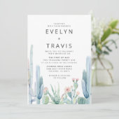 Cactus Wedding Uitnodiging (Staand voorkant)