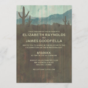 cactus Wedding-uitnodigingen Kaart