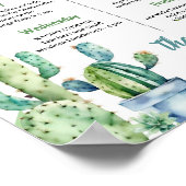 Cactus Week van de waardering voor leraren Itinera Poster (Hoek)