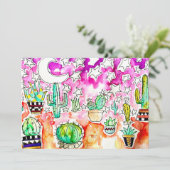 Cactus wenskaart (Staand voorkant)