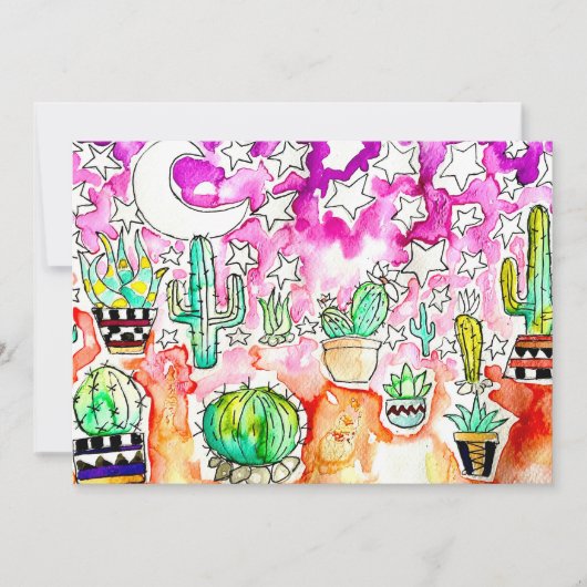 Cactus wenskaart kaart (Voorkant)