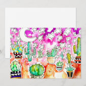Cactus wenskaart kaart (Voorkant / Achterkant)