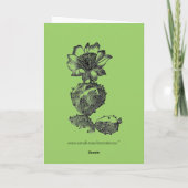 Cactus Wenskaart Kaart (Achterkant)