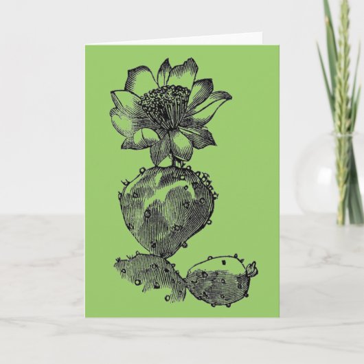 Cactus Wenskaart Kaart (Voorkant)