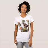 Cactus werd omringd door Saguaro Cactus Blossom T-shirt (Voorkant volledig)