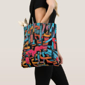 Cactus wereld gestileerd overal print Canvas tas (Dichtbij)