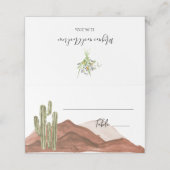 Cactus western Bruiloft Plaats kaart boho Plaatskaartje (Buitenkant ongevouwen)