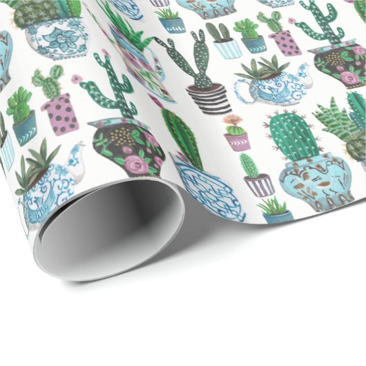 Cactus Western | Geboortedag | Papier voor onmidde (Rol Hoek)