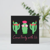Cactus Western Thema Feest  Kaart (Staand voorkant)