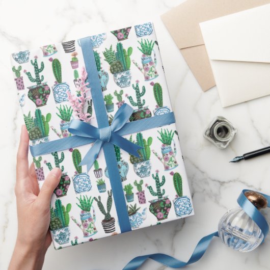 Cactus Western | Verjaardag | Inpakpapier (Geschenken)