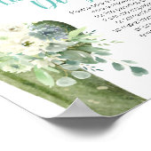 Cactus White Flowers Late Night Diapers Sign Poster (Hoek)