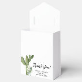 Cactus White Flowers Pampas Grass Party Bedankdoosjes (Geopend)