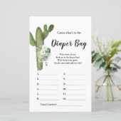 Cactus White Flowers Taco bout Love Diaper tas (Staand voorkant)