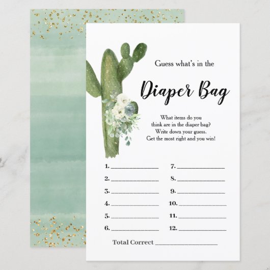 Cactus White Flowers Taco bout Love Diaper tas (Voorkant / Achterkant)