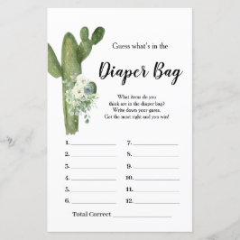 Cactus White Flowers Taco bout Love Diaper tas