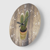 Cactus White Numeras Modern Scandinavian Style Grote Klok (Hoek)