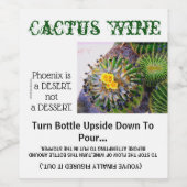 CACTUS WIJN....DRAAI DE FLES ONDERSTEBOVEN OM TE G WIJN ETIKET (Enkel label)