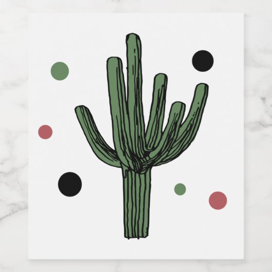 Cactus Wijn Etiket (Enkel label)