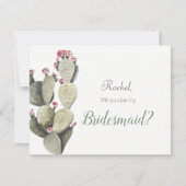 Cactus wil je mijn bruidsmeisje Kaart zijn (Voorkant)