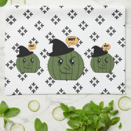 Cactus Witch - Niet een knuffelaar - Halloween Theedoek