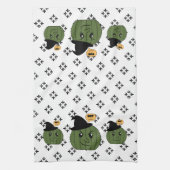 Cactus Witch - Niet een knuffelaar - Halloween Theedoek (Verticaal)