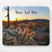 Cactus with Arizona sunset Superstiment Wilderness Muismat (Voorkant)