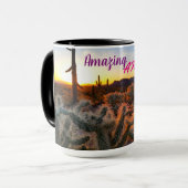 Cactus with Arizona Sunset Superstition Wilderness Mok (Voorkant links)