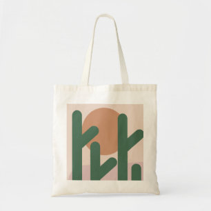 Cactus Woestijn Boheemse Zonsondergang Patroon Tote Bag