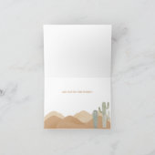 Cactus Woestijn Dankkaart, Arizona Boheemse Bedankkaart (Binnen)