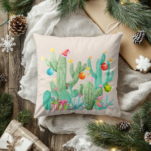 Cactus Woestijn Kerstvakantie Zuidwest Decoratie Kussen