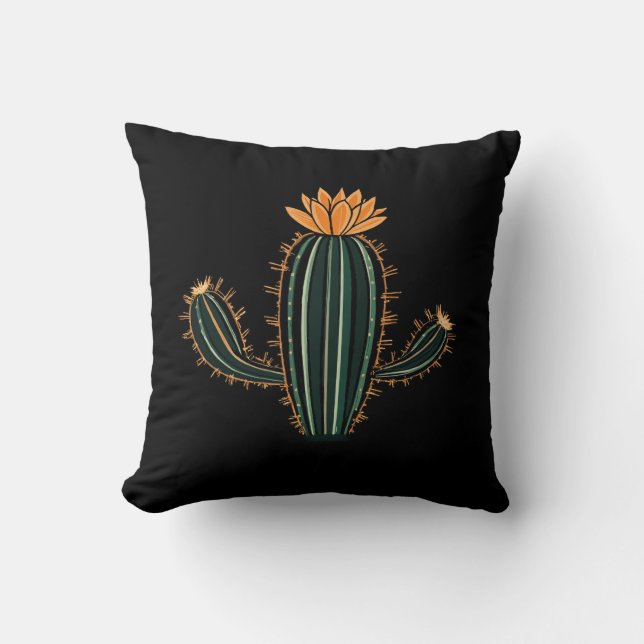 Cactus Woestijn Plant Design Kussenhoes Kussen (Voorkant)