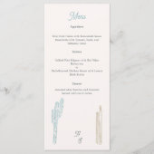 Cactus woestijn thema bruiloft menu (Voorkant)