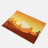 Cactus woestijnlandschap deurmat (Schuin)