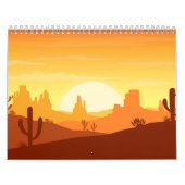 Cactus woestijnlandschap kalender (Hoes)