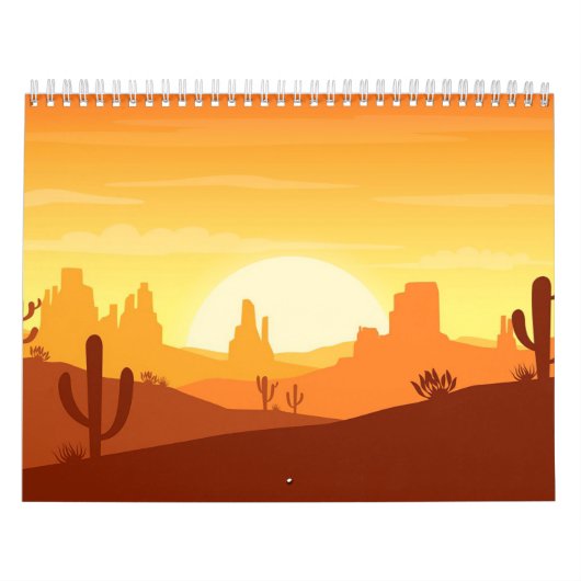 Cactus woestijnlandschap kalender (Hoes)