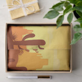 Cactus woestijnlandschap tissuepapier (Geschenk)